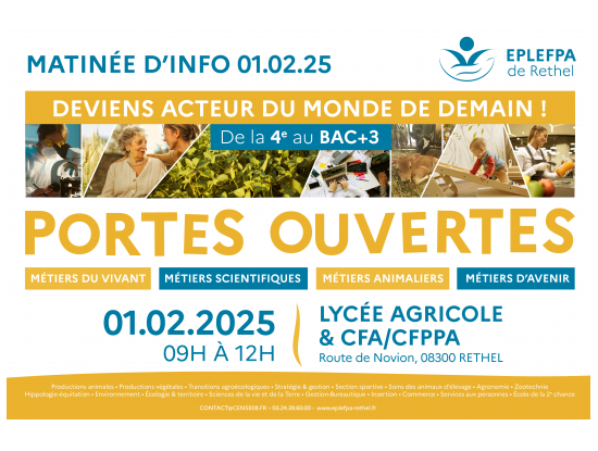 MATINÉE D'INFORMATIONS AU LYCÉE AGRICOLE DE RETHEL